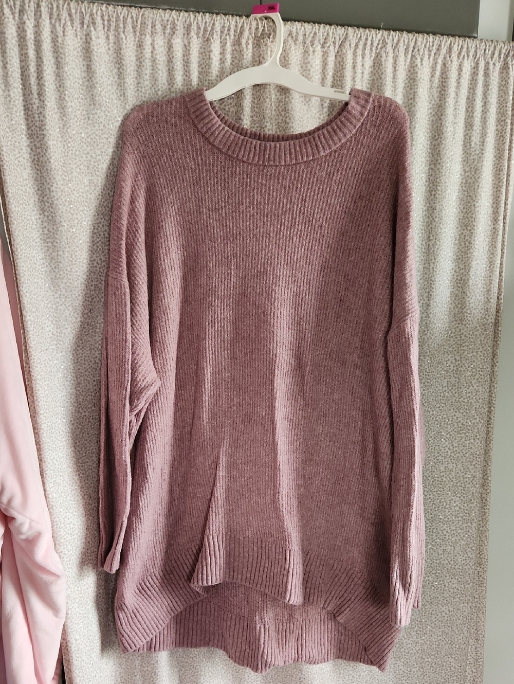 Old Navy Dusty Rose Crewneck Tunic Sweater